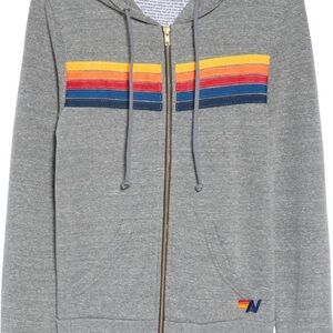 5-Stripe Zip Hoodie - Aviator Nation - Heather grey